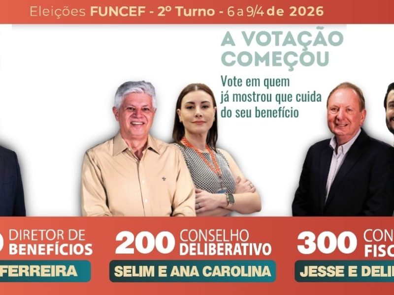 Funcef - A VOTACAO COMEÇOU - card Contraf