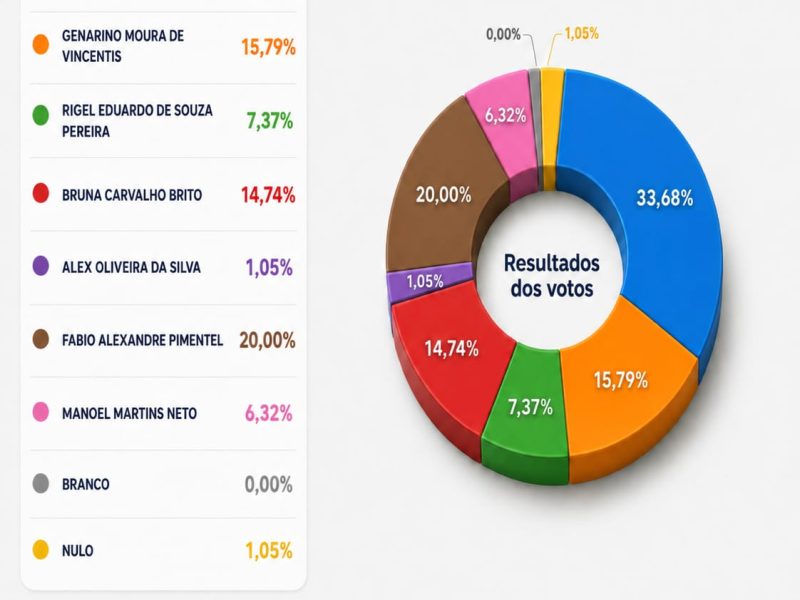 Gráfico - resultado eleição delegado BB - SindNit
