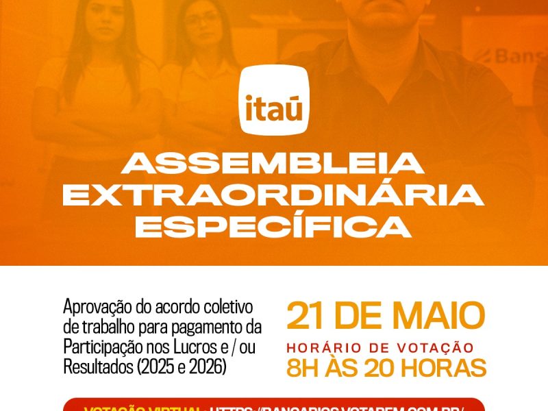 Itaú - SindNit - card assembleia