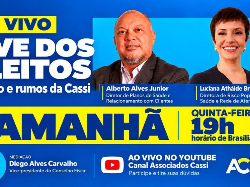 Live dos eleitos - Cassi - card Contraf