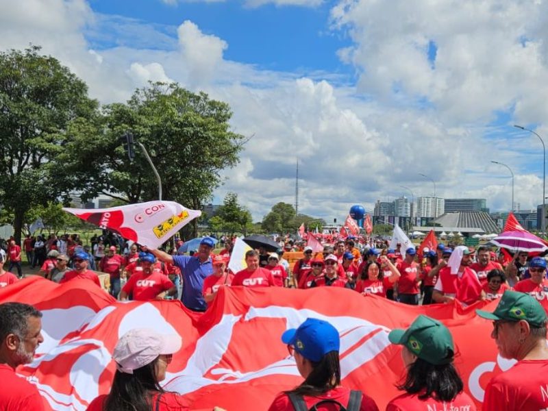 Manifestação em Brasília - fotol Contraf