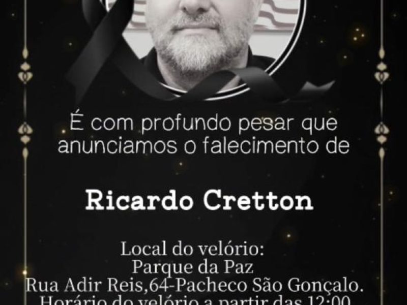 Nota de Falecimento - Ricardo Cretton - SindNit