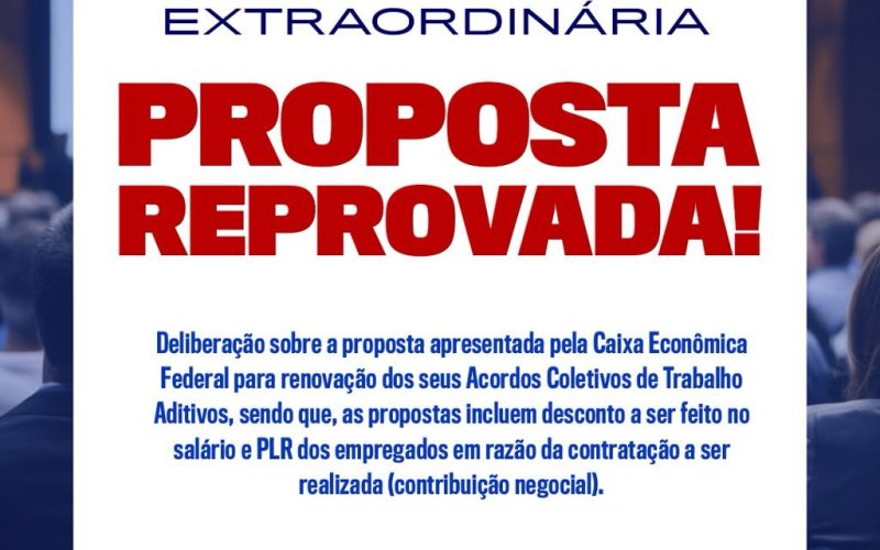 Proposta reprovada - Caixa - SindNit