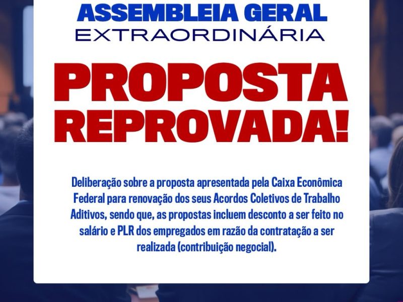 Proposta reprovada - Caixa - SindNit